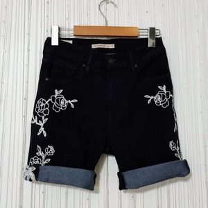 Levi's High Rise Embroidered Shorts (721)